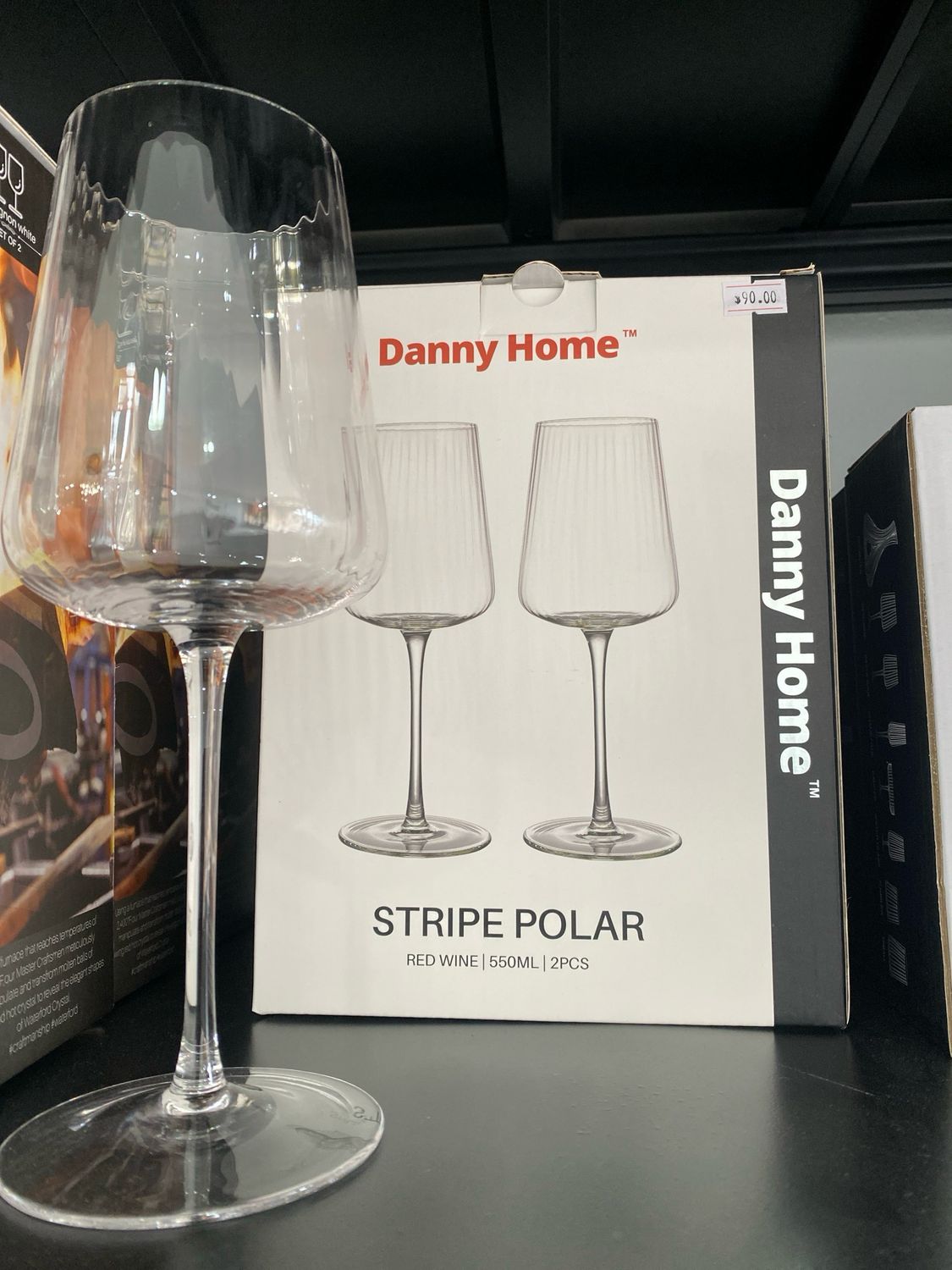 Danny Home 2pcs Crystal Wine Glass Set