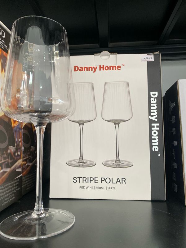 Danny Home 2pcs Crystal Wine Glass Set