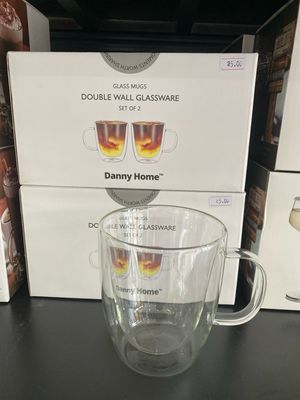 Danny Home 2pcs Double Walled Cappuccino Glass Set