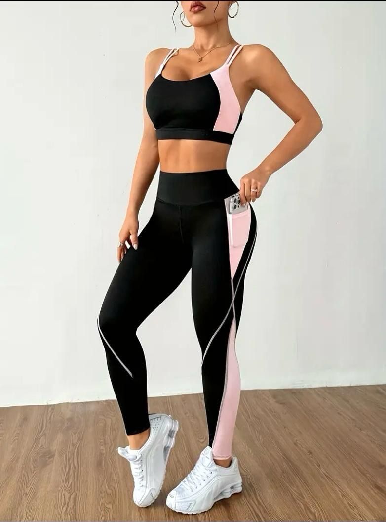 Pink &amp; Black Gym Set