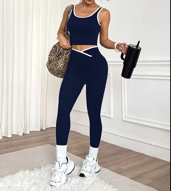 Seamless high-wasted Leggings And Vest