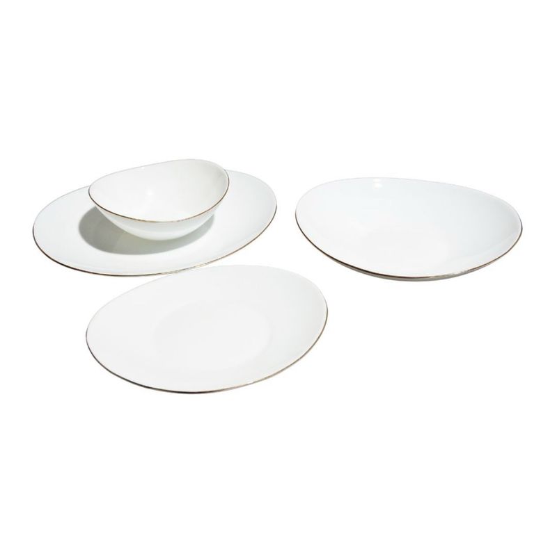 24 PC CERAMIC DINNERWARE SET #LCP24T-G