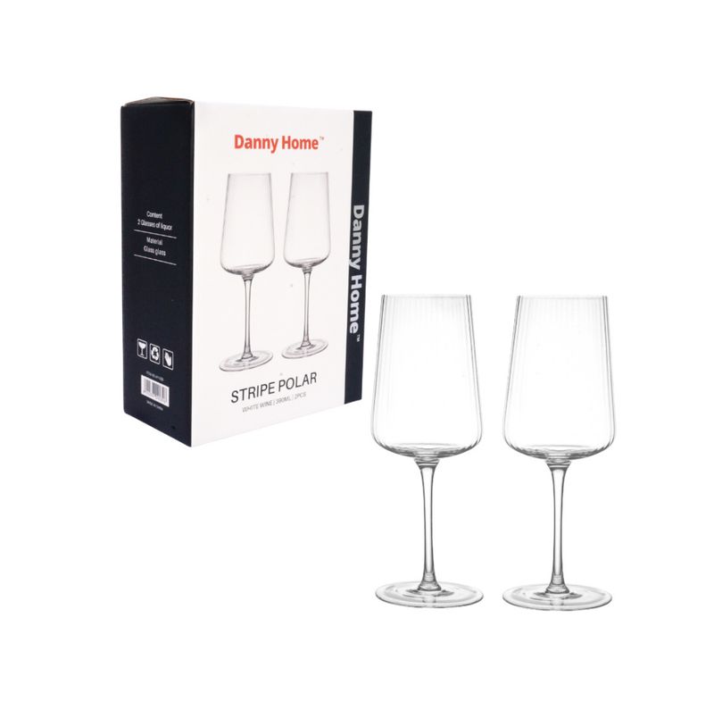DH 390ML 2PC CRYSTAL WINE GLASS SET