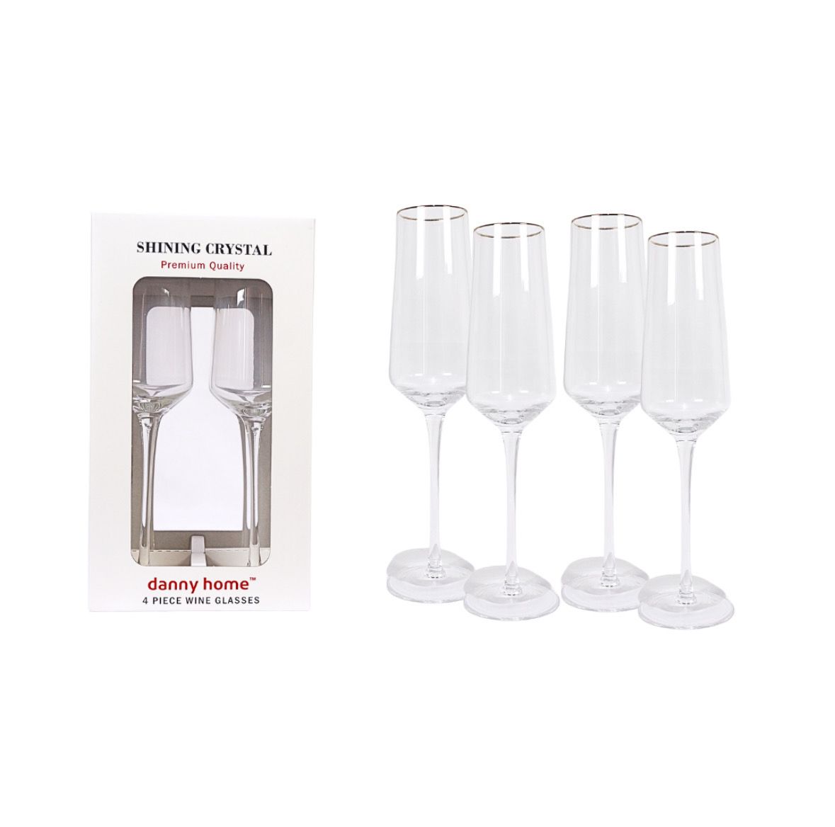 DH 4PC 300ML CHAMPAGNE FLUTE SET
