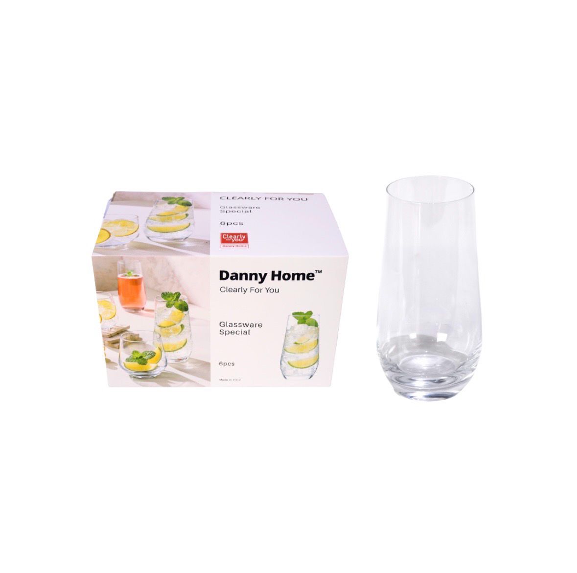 DH 6PC 18.5OZ GLASS DRINKING SET