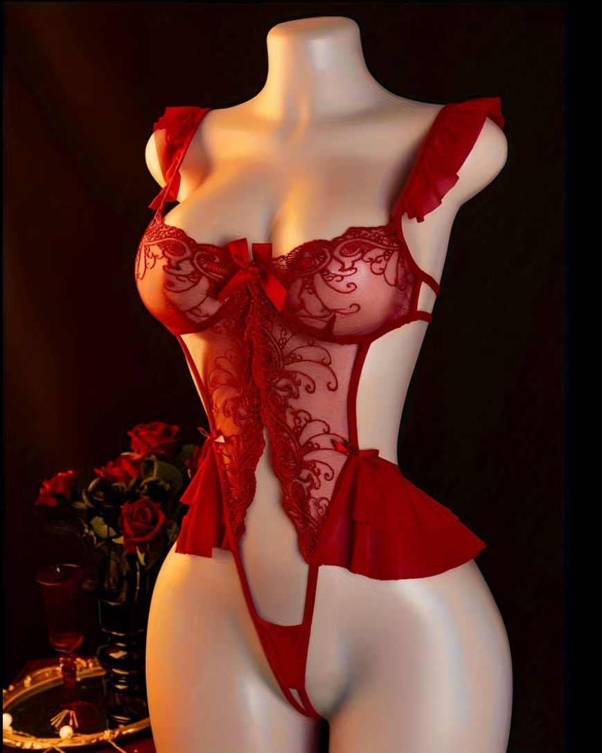 Lace Hollow Lingerie Bodysuit