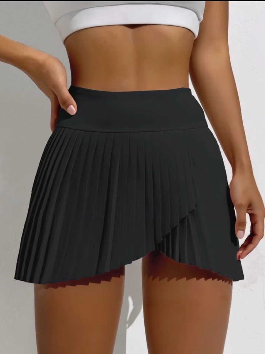 Asymmetrical Pleated Skort
