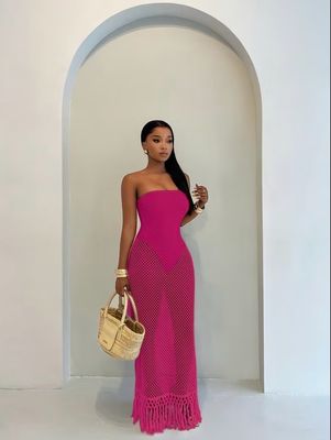 Mesh Castle Tube Dress