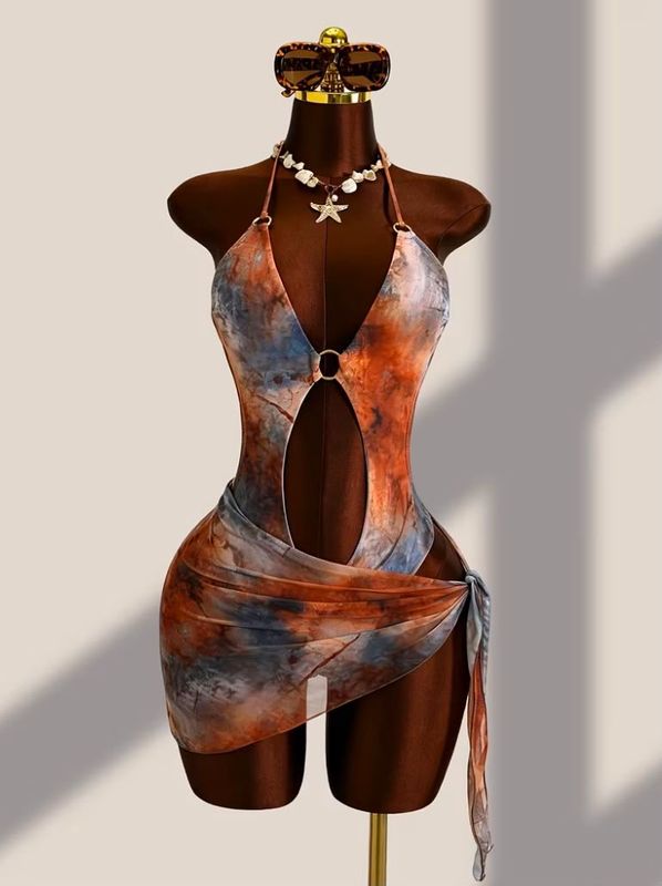 1pc Tie Dye Swimwear