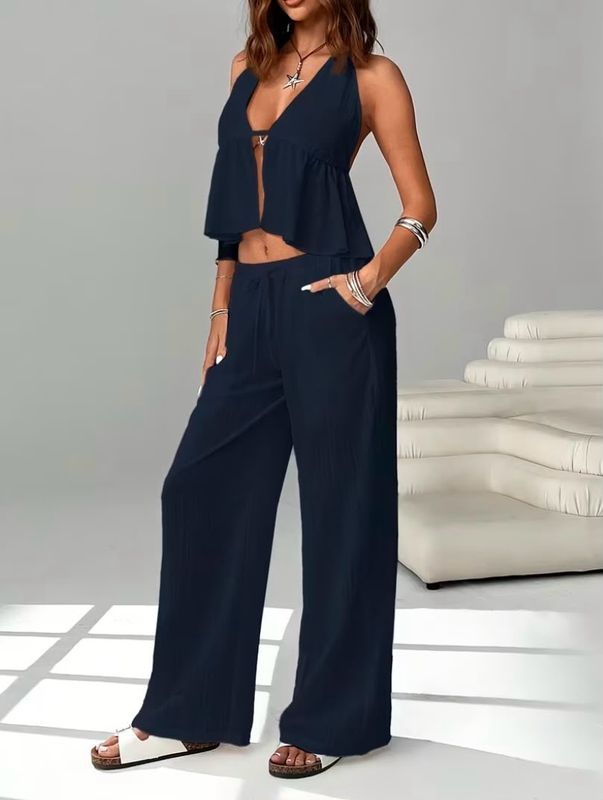 Halter Linen Suit