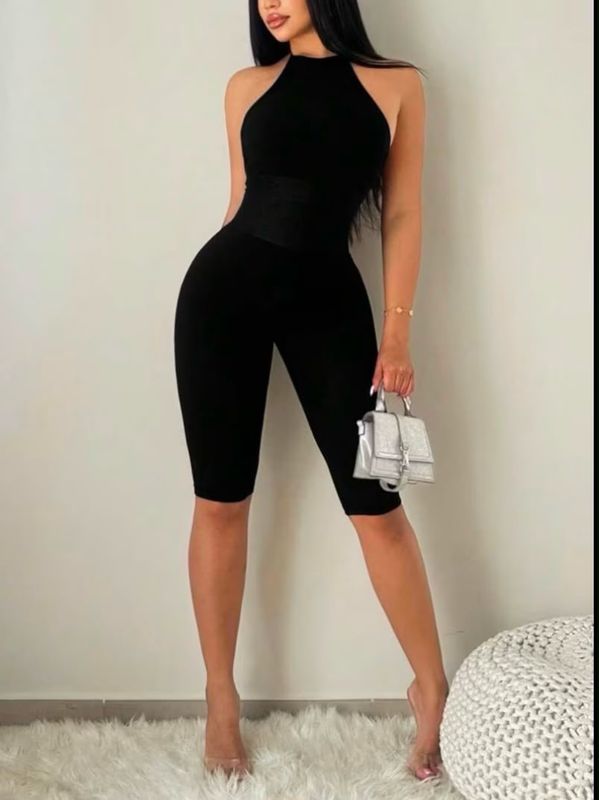 Halter Three Quater Bodysuit