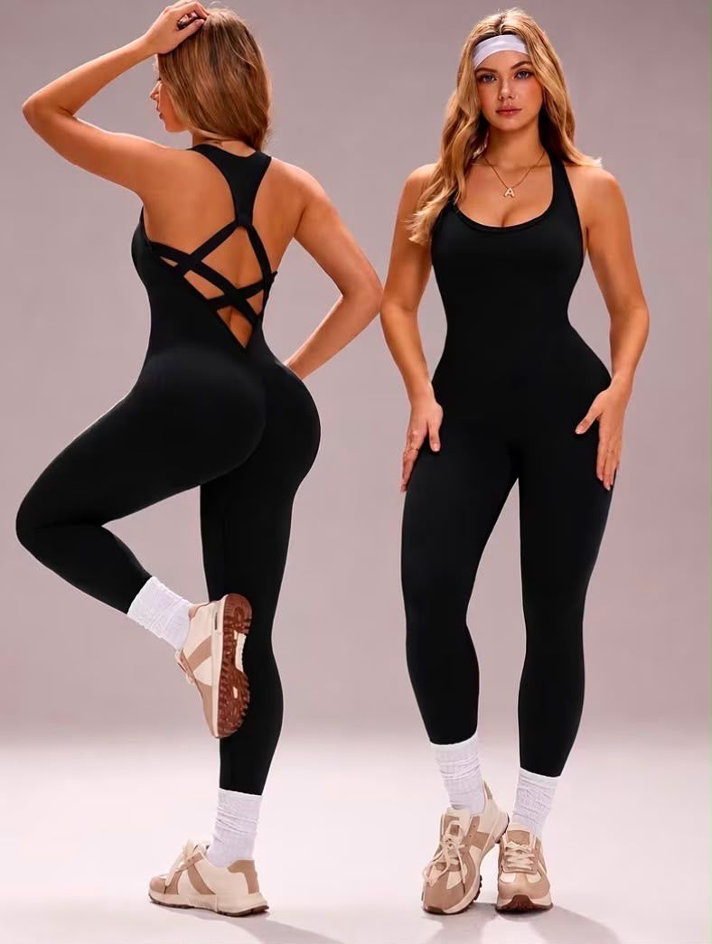Criss Cross Full Length Jumpsuit