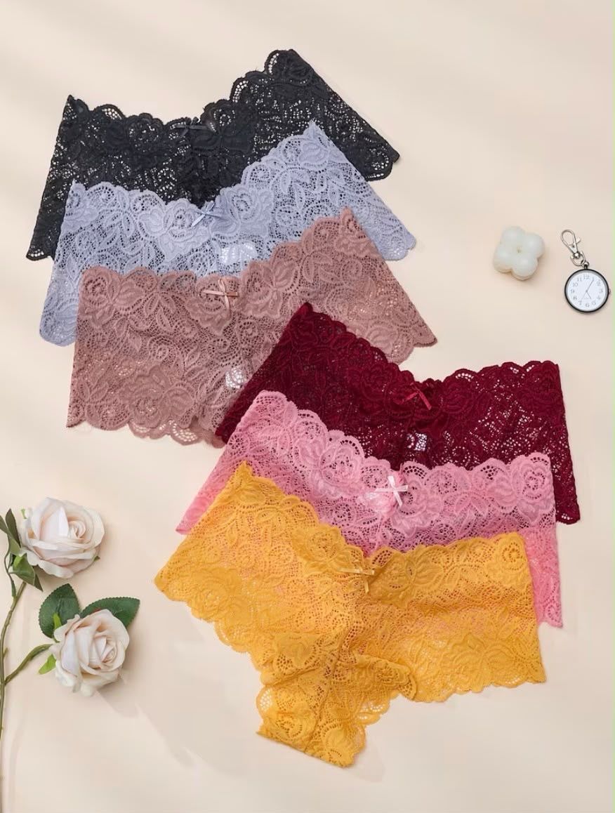 3pcs Minimalist Lace Briefs