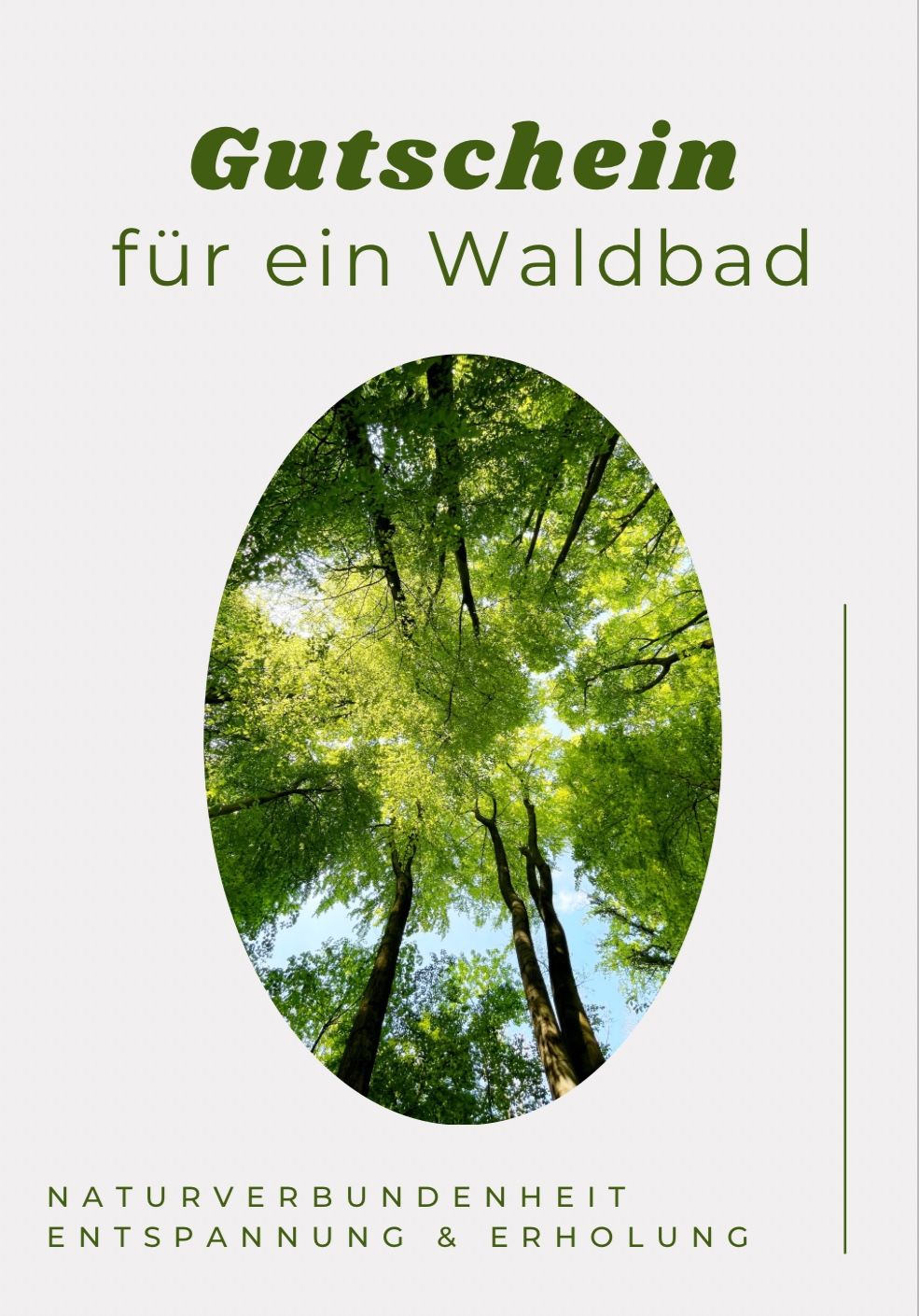 Gutschein für ein Waldbad
