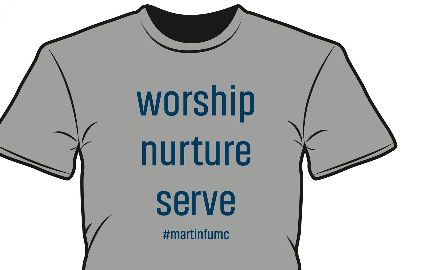 Sport Grey Tee w/ Navy Print
