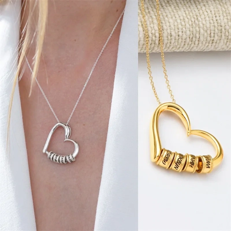 Personalized Heart Necklaces Women Jewelry