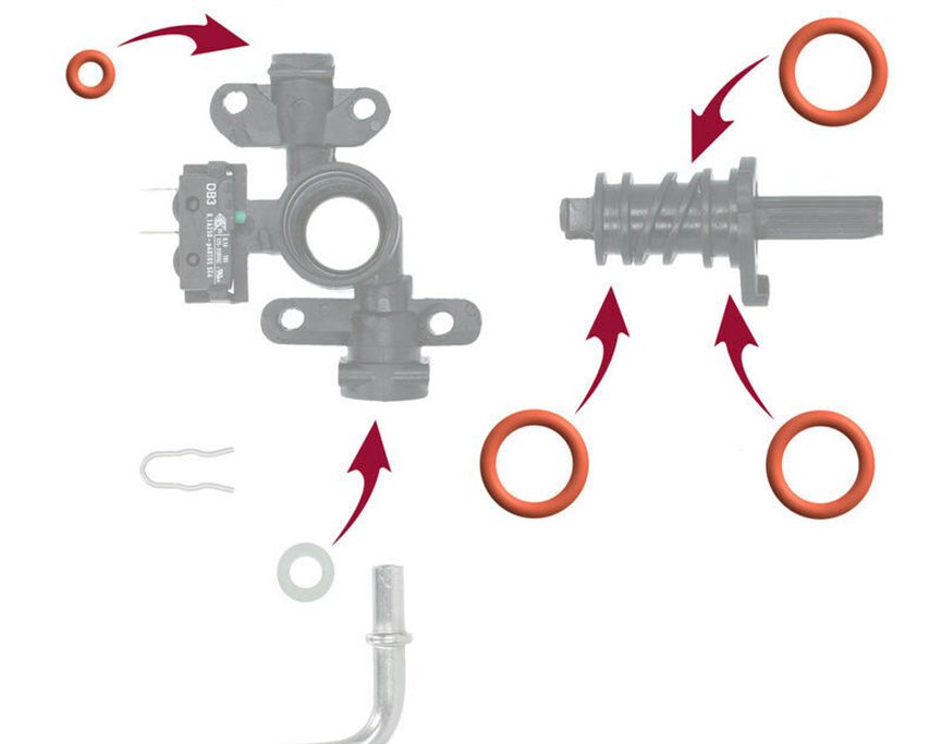DeLonghi Gasket Set for Steam Tap, ESAM