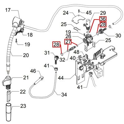 Saeco Steam Water Valve Seal Kit Odea, Talea