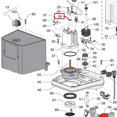 Saeco Connector Seal with Heating Element Gaggia