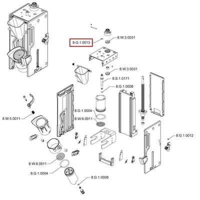 Outlet Spout Gasket for Dr. Coffee Coffee Machine 9G0100024