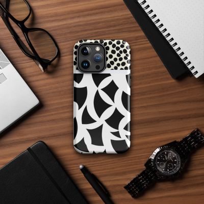 Tough Case for iPhone® - Black and White Print