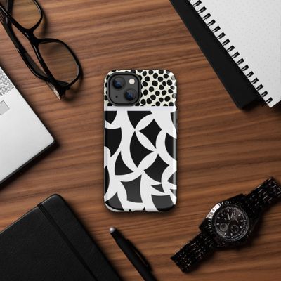 Tough Case for iPhone® - Black and White Print