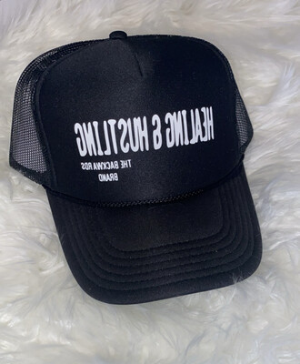 Healing &amp; Hustling Trucker Hat- Black