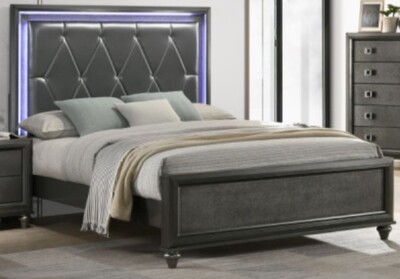 DINO QUEEN Uphostered Headboard/Footboard/Rails Panel Bedframe