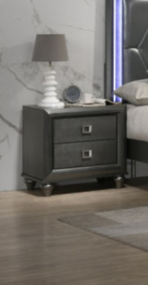 DINO 2-DRAWERS NIGHTSTAND, GREY