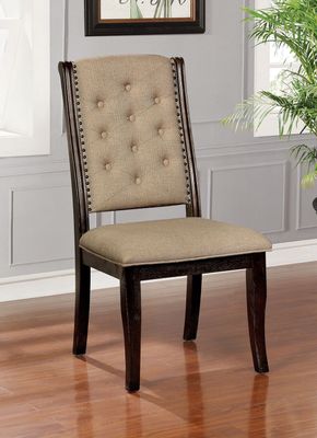 Rustic Dining Side Chairs, Set of 2 Rustic Brown , Accent Side Chairs