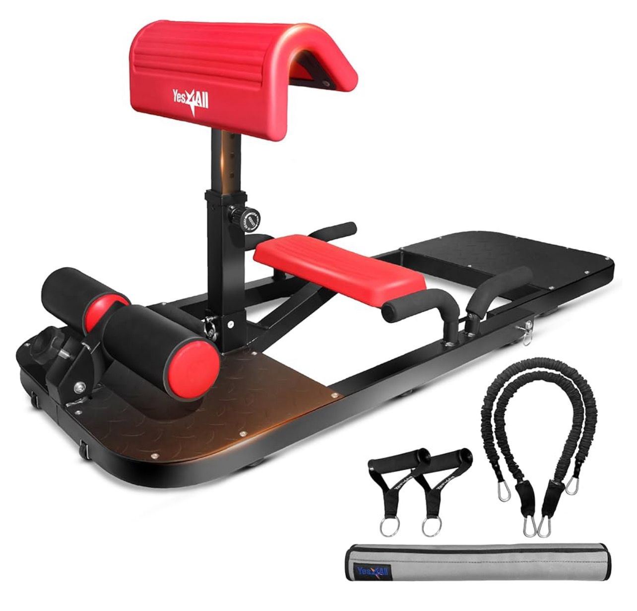 Hip Thrust Machine Including Resistance Bands, Glute Machine Sissy Squat Machine, Hip Thrust Bench for Glute Training