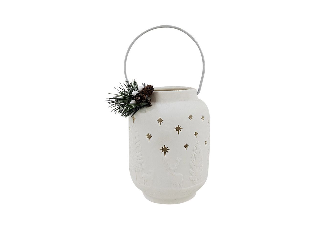 Decorative LED Ceramic Hanging Lantern For Outdoor Or Indoor Use