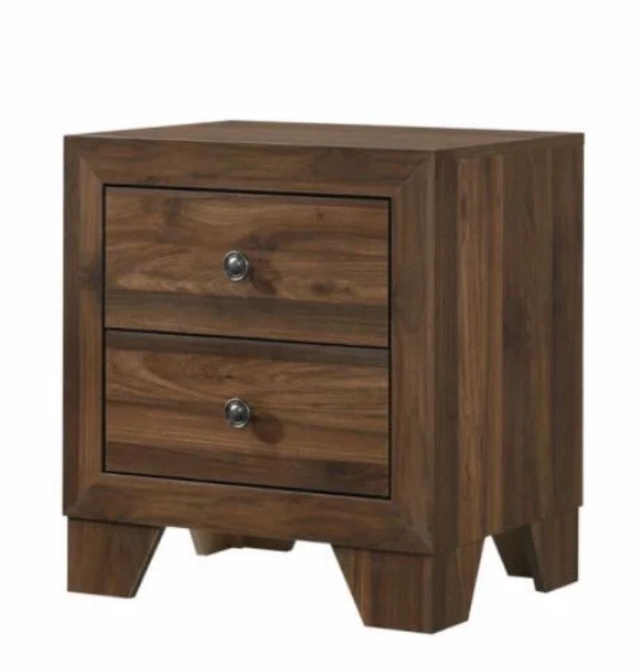 2 Drawers Nightstand (Driftwood)