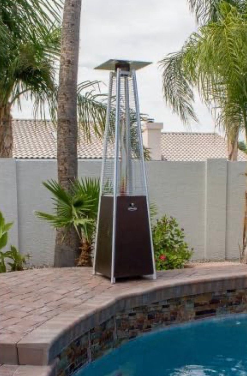 Hiland Bronze Glass Tube Patio Heater, HLDS01-GTHG