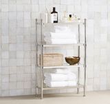 4 Tier Metal Floor Storage With Glass For Bathroom, Vanity Room, Living Room