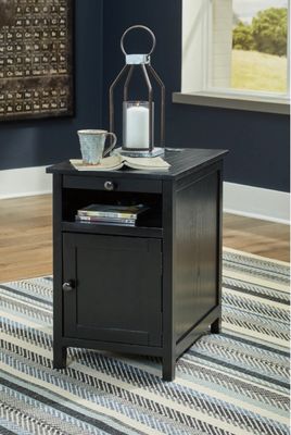 Ashley Furniture Treytown Chairside End Table & Nightstand-Black