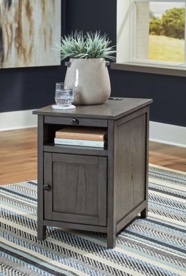 Ashley Furniture Treytown Chairside End Table & Nightstand-Grey