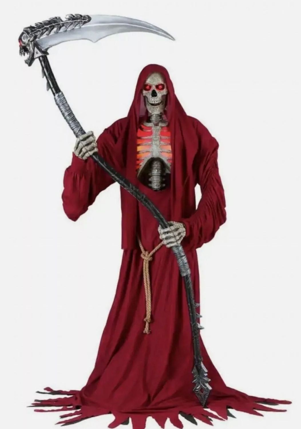 Home Accents 8 Ft Smoldering Reaper Of Souls Halloween Animatronic RARE -
