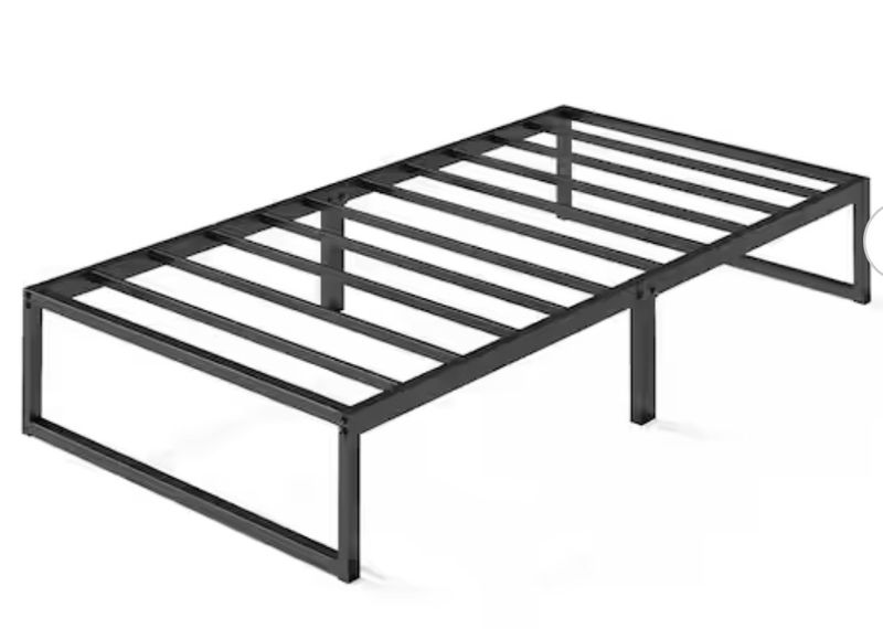 Twin Size 12” Platform Bed Metal Frame Durable : No Box Spring Needed