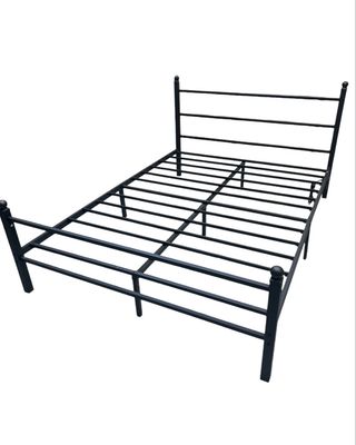 Full Bed Frame with Headboard and Footboard,Heavy Duty Steel Slats Support Metal Bed Frame LED light With Charging Station