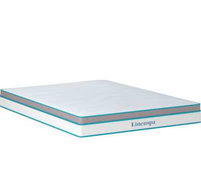 Linenspa 10 Inch Memory Foam and Spring Hybrid Mattress - Medium Feel - Bed in a Box - Quality Comfort and Adaptive Support - Breathable - Cooling - Perfect for a Guest Bedroom - Queen Size