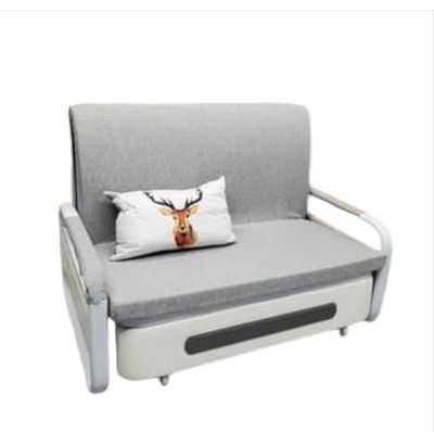 Modern Small Loveseat Convertible Sofa Bed Sleeper Upholstered Folding Couch for Small Space Gray