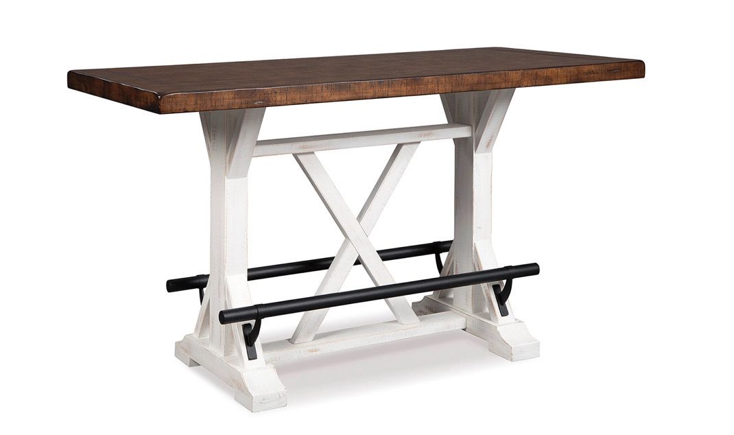 Valebeck Counter Height Dining Table with Footrests