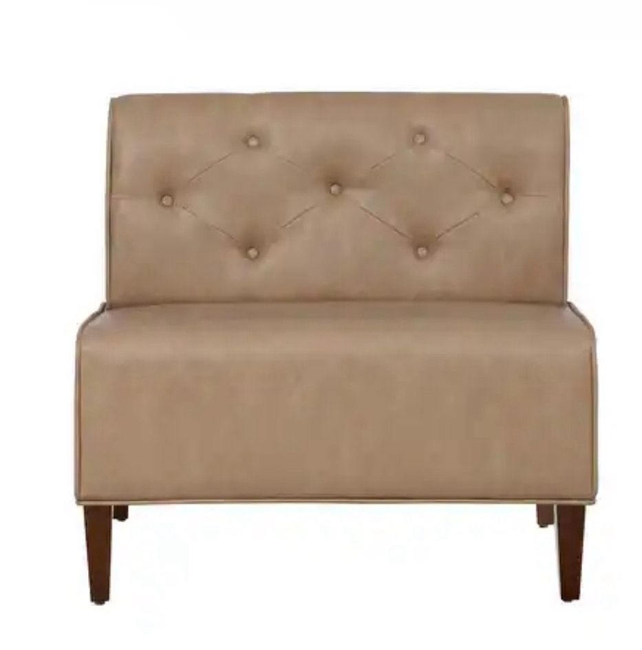Allard Upholstered/Faux Leather Modern Bench Chair