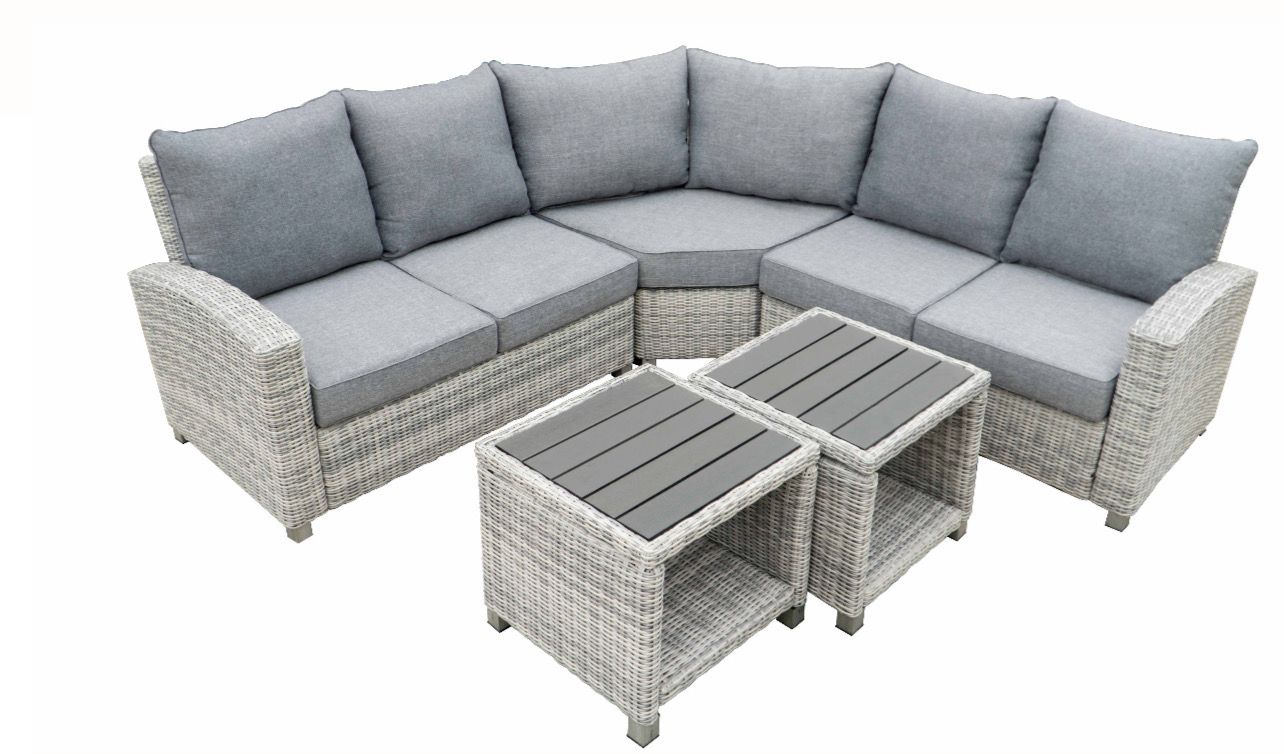 Maui Outdoor Sectional With Cushions & Coffee Table , Outdoor Patio Seating , Garden, Balcony