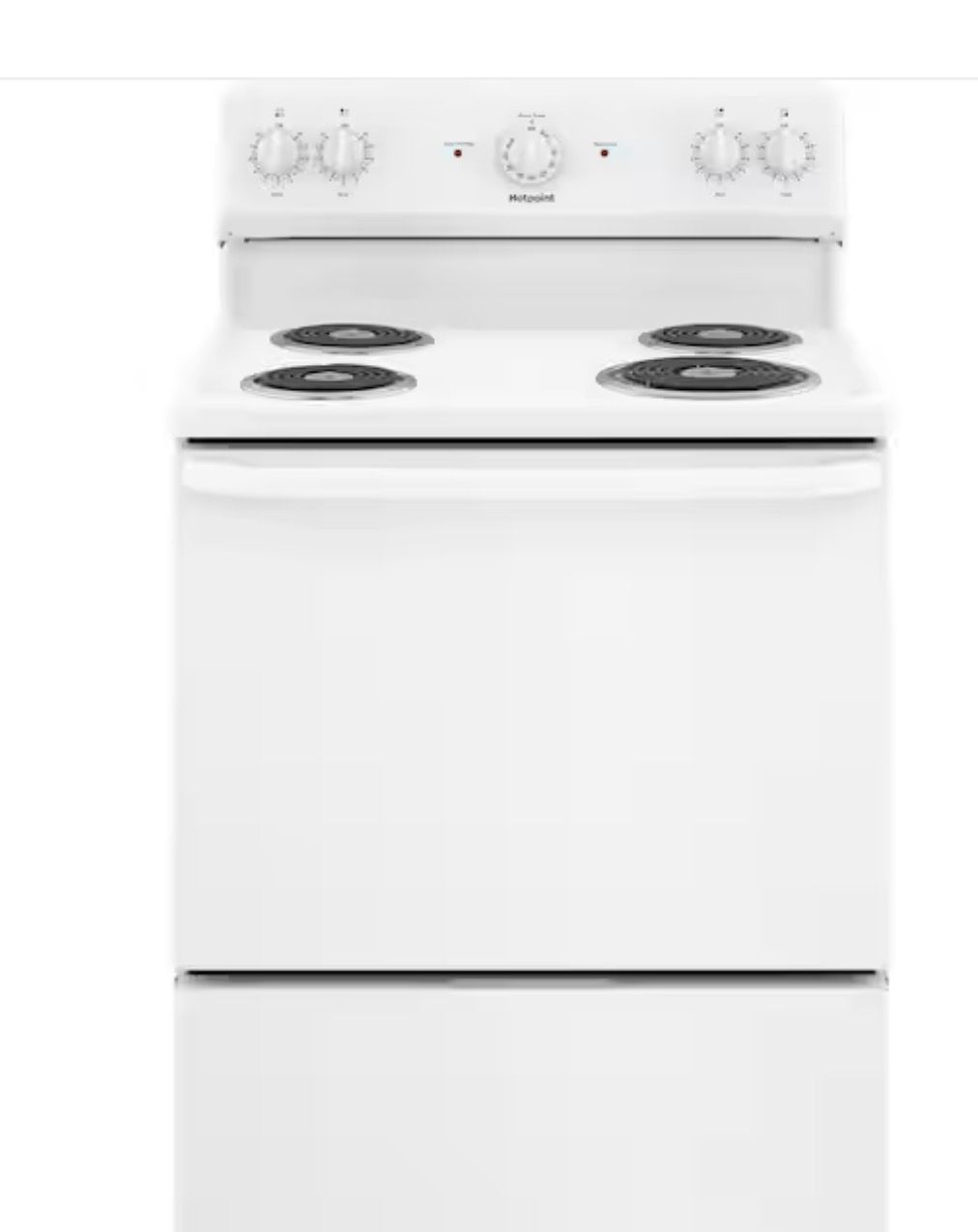 Hotpoint 30 in. 4 Burner Element Free-Standing Electric Range in White