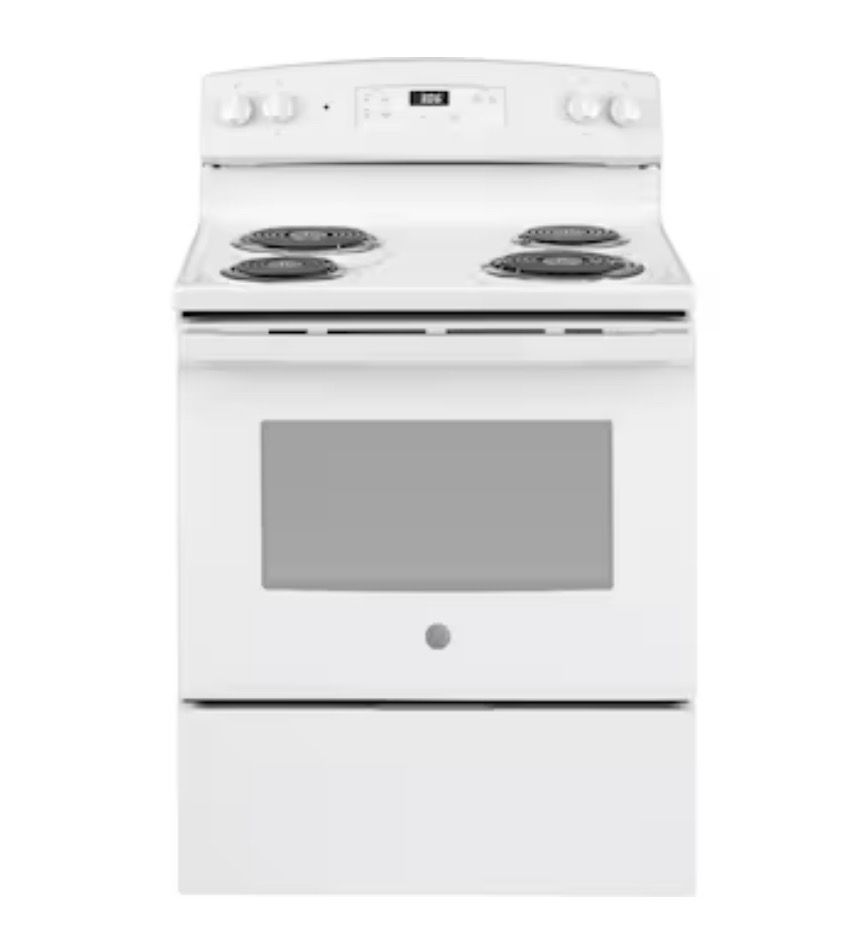 GE 30-in 4 burners 5.0-cu ft Freestanding Electric Range ( White )