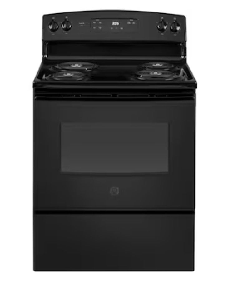 GE 30-in 4 burners 5.0-cu ft Freestanding Electric Range ( Black )