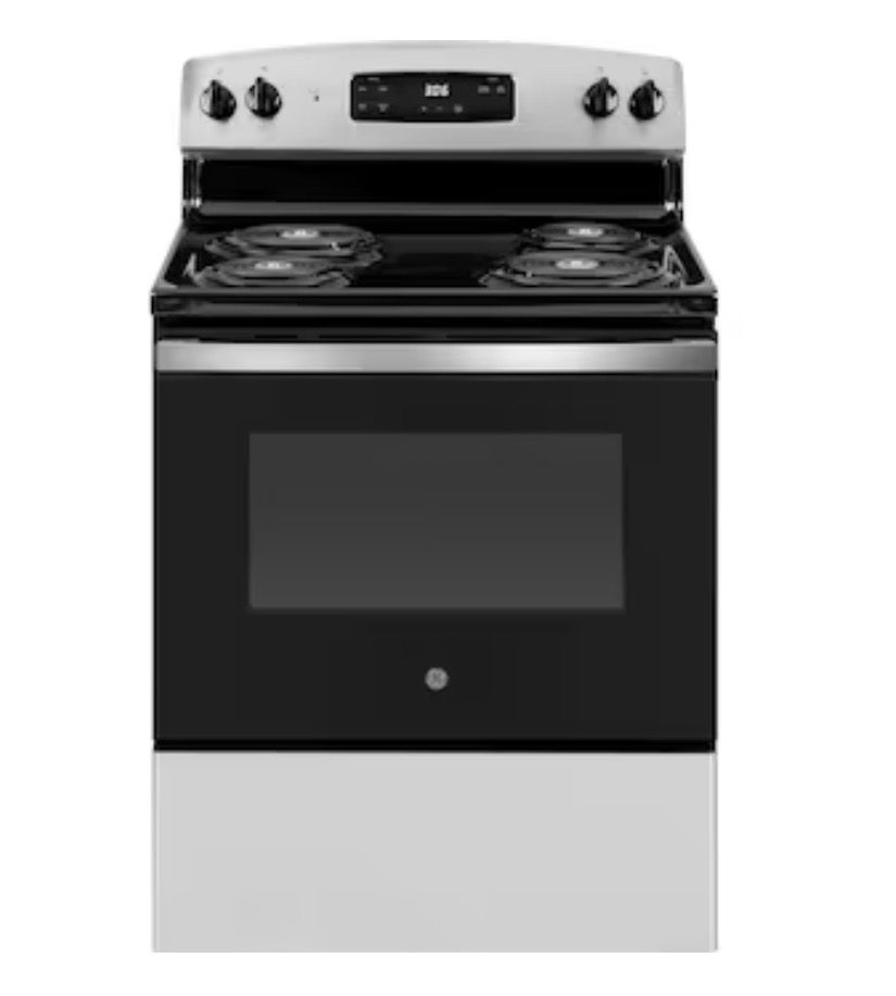 GE 30-in 4 burners 5.0-cu ft Freestanding Electric Range ( Stainless Steel )