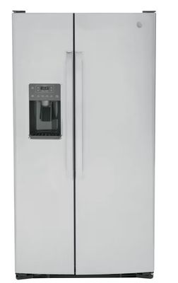 GE Appliances 25.3 Cu. Ft. Side by Side Refrigerator with External Dispenser in Fingerprint Resistant Stainless Steel